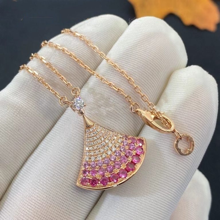 [Clover-Jewelry]DREAM NECKLACE PINK GOLD PINK DIAMOND