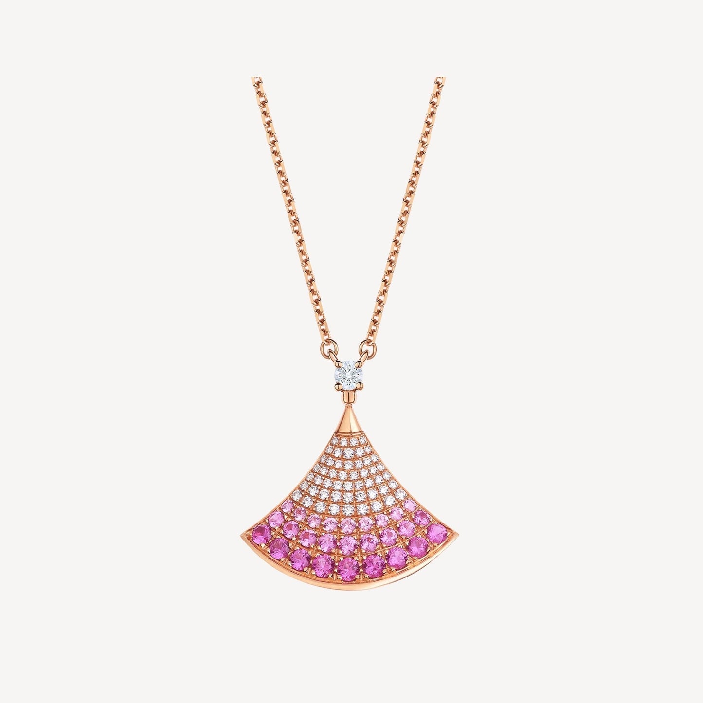 [Clover-Jewelry]DREAM NECKLACE PINK GOLD PINK DIAMOND