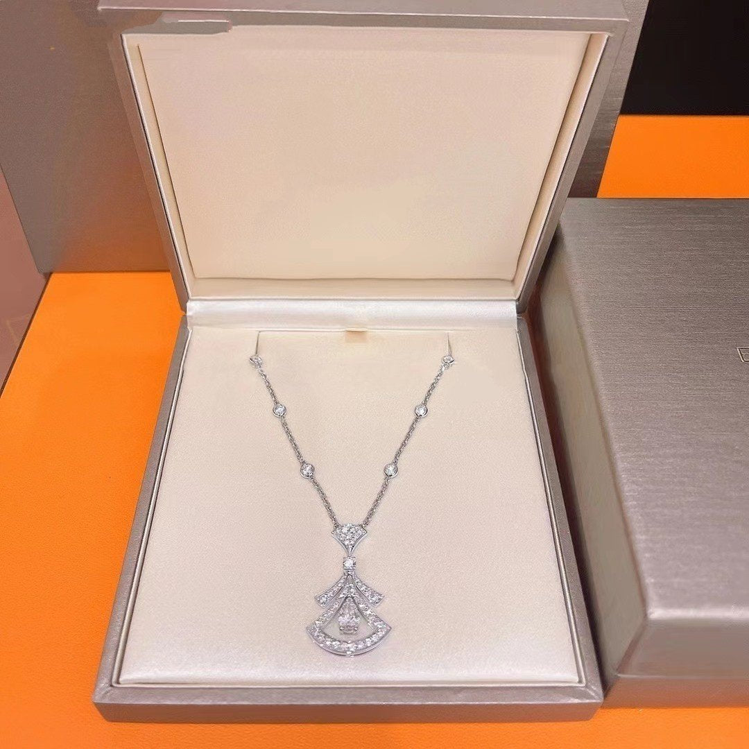 [Clover-Jewelry]DREAM NECKLACE WHITE DIAMOND SILVER