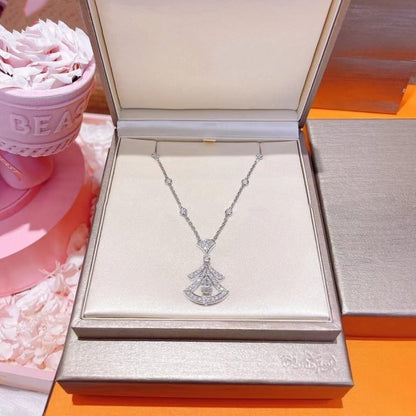 [Clover-Jewelry]DREAM NECKLACE WHITE DIAMOND SILVER