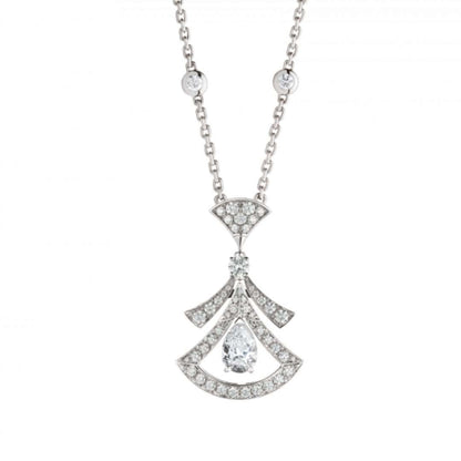 [Clover-Jewelry]DREAM NECKLACE WHITE DIAMOND SILVER