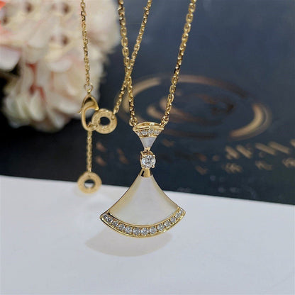 [Clover-Jewelry]DREAM NECKLACE MOP GOLD DIAMOND