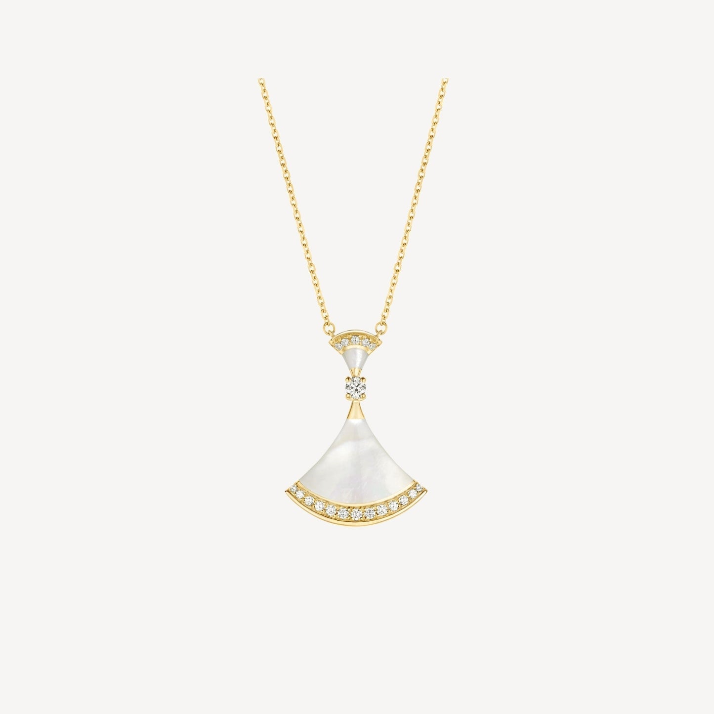 [Clover-Jewelry]DREAM NECKLACE MOP GOLD DIAMOND