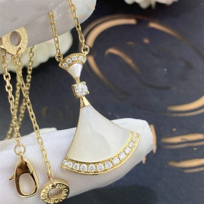 [Clover-Jewelry]DREAM NECKLACE MOP GOLD DIAMOND