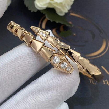 [Clover-Jewelry]SERPENTI BRACELET DIAMONDS PINK GOLD