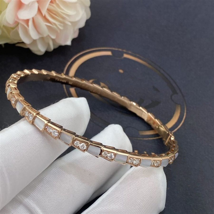 [Clover-Jewelry]SERPENTI BRACELET PINK GOLD MOP DIAMOND