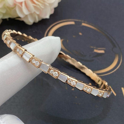 [Clover-Jewelry]SERPENTI BRACELET PINK GOLD MOP DIAMOND