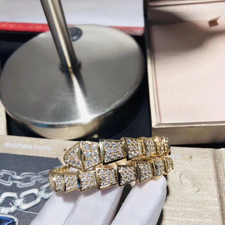 [Clover-Jewelry]SERPENTI BRACELET 8MM GOLD DIAMOND