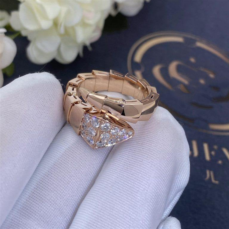 [Clover-Jewelry]SERPENTI RING PINK GOLD DIAMOND