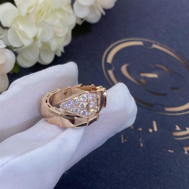 [Clover-Jewelry]SERPENTI RING PINK GOLD DIAMOND