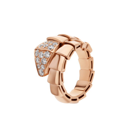 [Clover-Jewelry]SERPENTI RING PINK GOLD DIAMOND