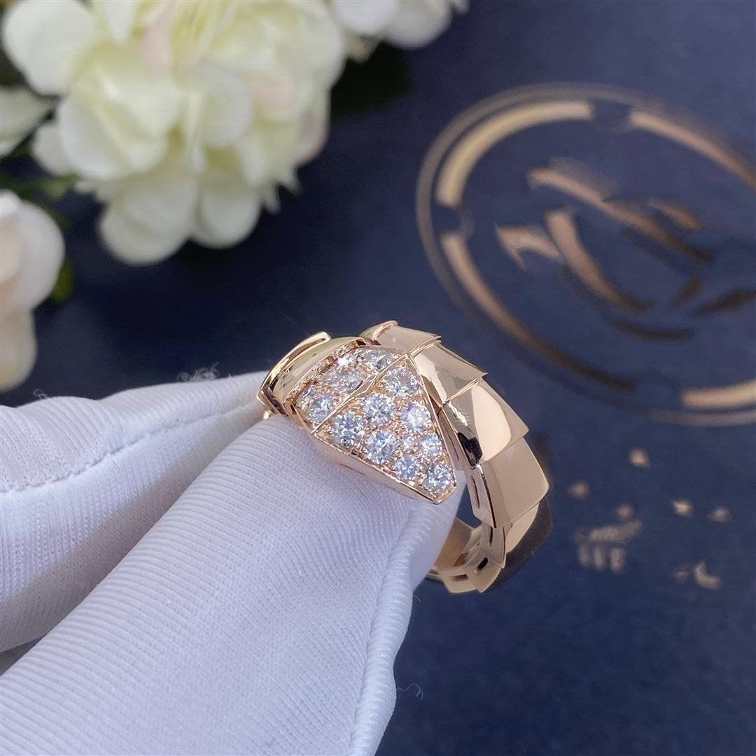 [Clover-Jewelry]SERPENTI RING PINK GOLD DIAMOND