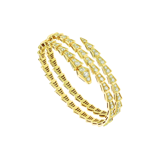 [Clover-Jewelry]SERPENTI BRACELET GOLD DIAMOND DOUBLE ROW