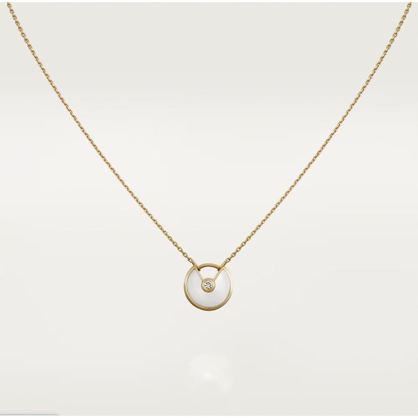 [Clover-Jewelry]AMULETTE ROSE GOLD MOP NECKLACE