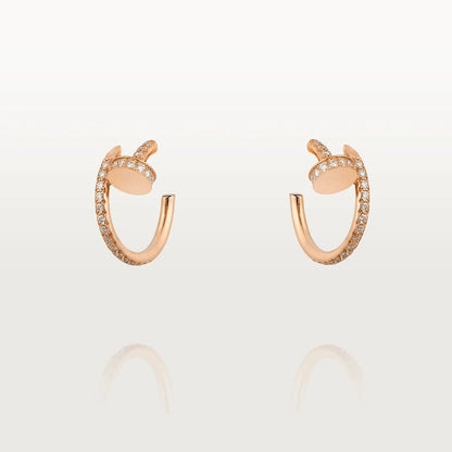 [Clover-Jewelry]JUSTE EARRINGS 12.75MM PINK GOLD DIAMOND