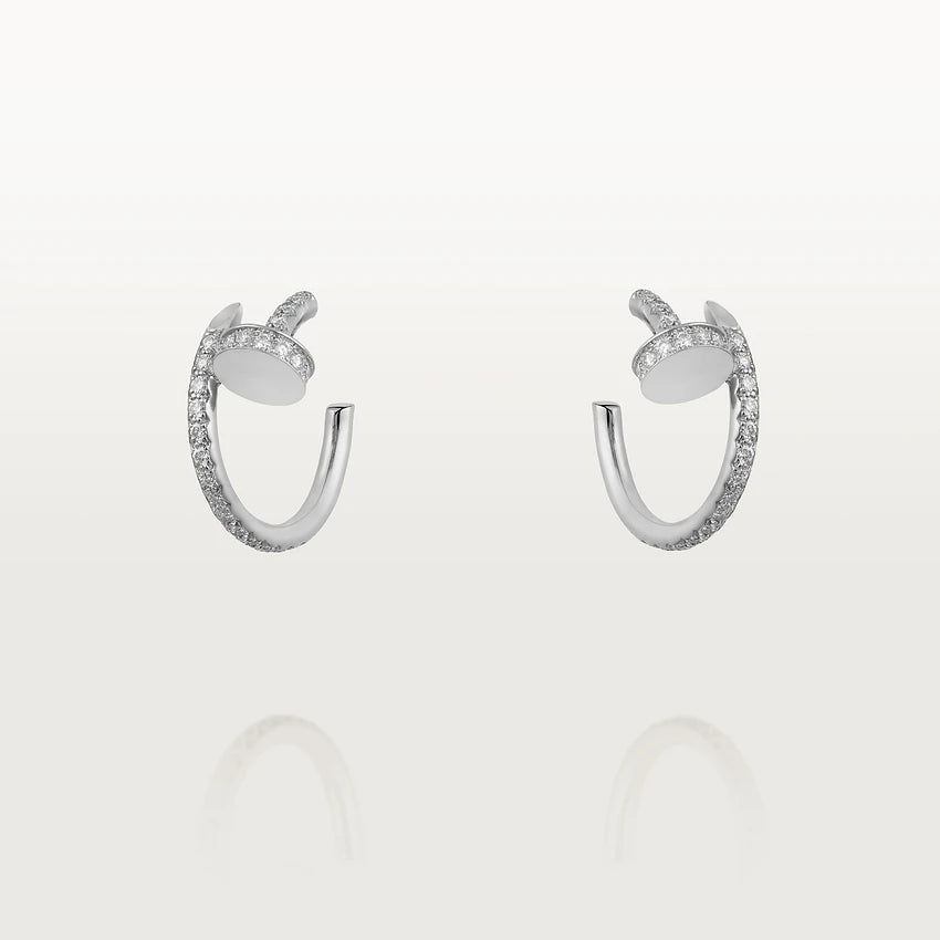 [Clover-Jewelry]JUSTE EARRINGS 12.75MM SILVER DIAMOND