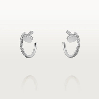 [Clover-Jewelry]JUSTE EARRINGS 12.75MM SILVER DIAMOND