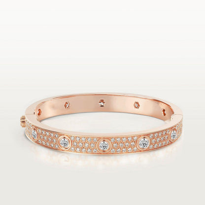 [Clover-Jewelry]LOVE BRACELET 6.1MM DIAMOND-PAVED 10 BIG DIAMONDS