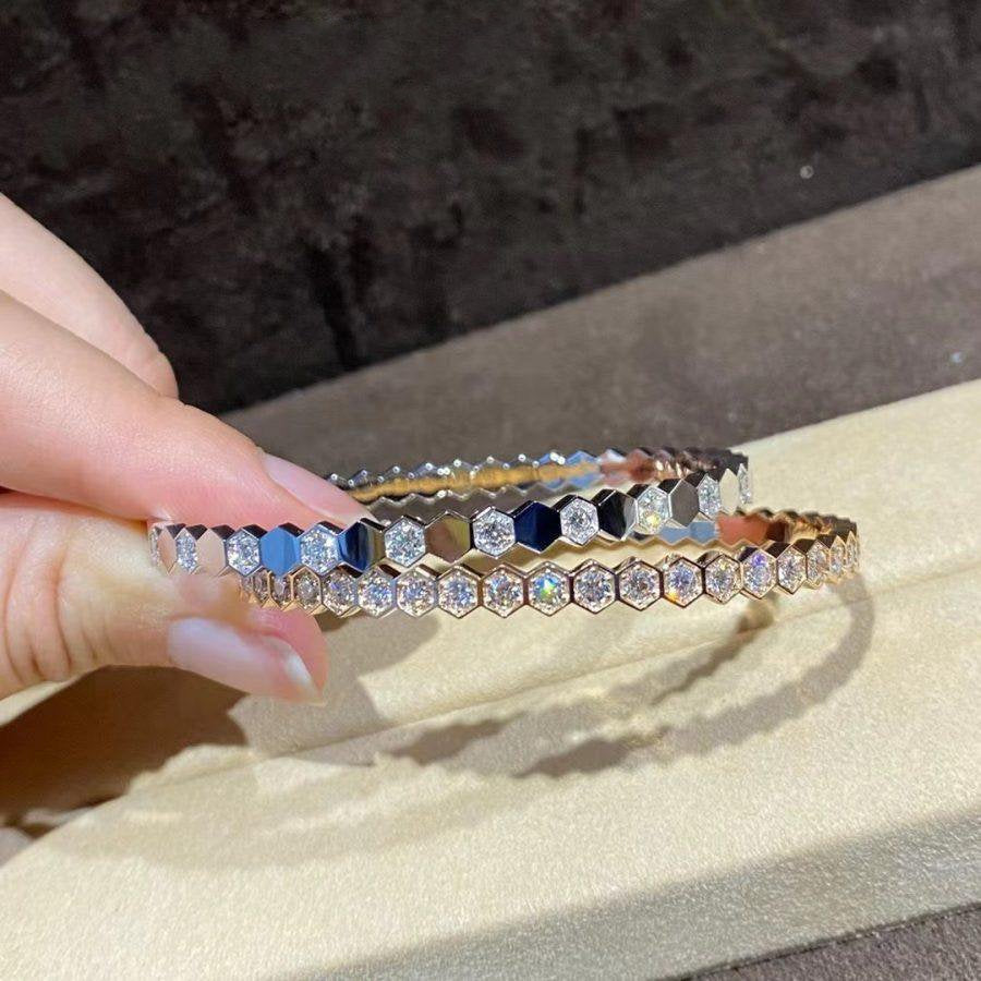 [Clover-Jewelry]BEE LOVE GOLD BRACELET FULL DIAMOND