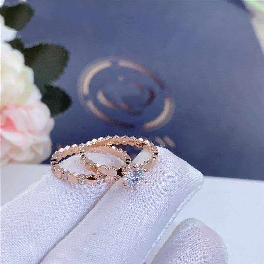 [Clover-Jewelry]BEE LOVE RING PINK GOLD 1 DIAMOND