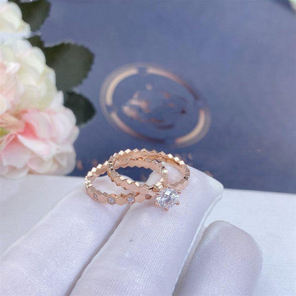 [Clover-Jewelry]BEE LOVE RING PINK GOLD DIAMOND