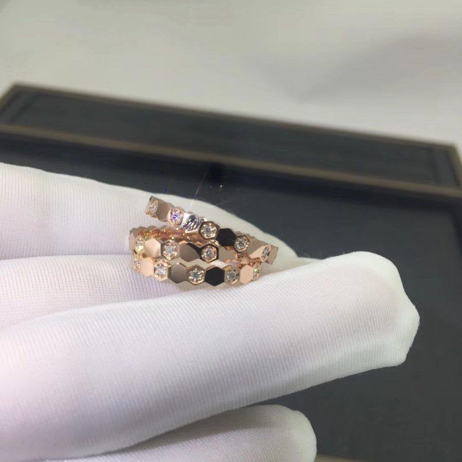 [Clover-Jewelry]BEE LOVE RING PINK GOLD DIAMOND