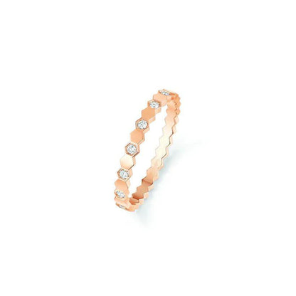 [Clover-Jewelry]BEE LOVE RING PINK GOLD DIAMOND