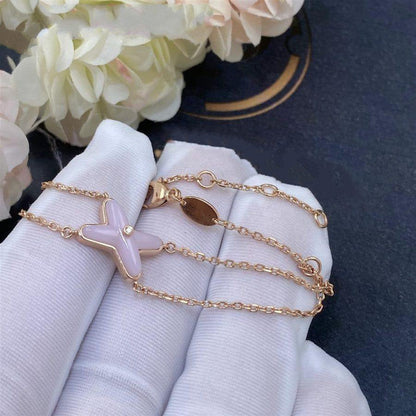 [Clover-Jewelry]JEUX BRACELET PINK MOP PINK GOLD 1 DIAMOND