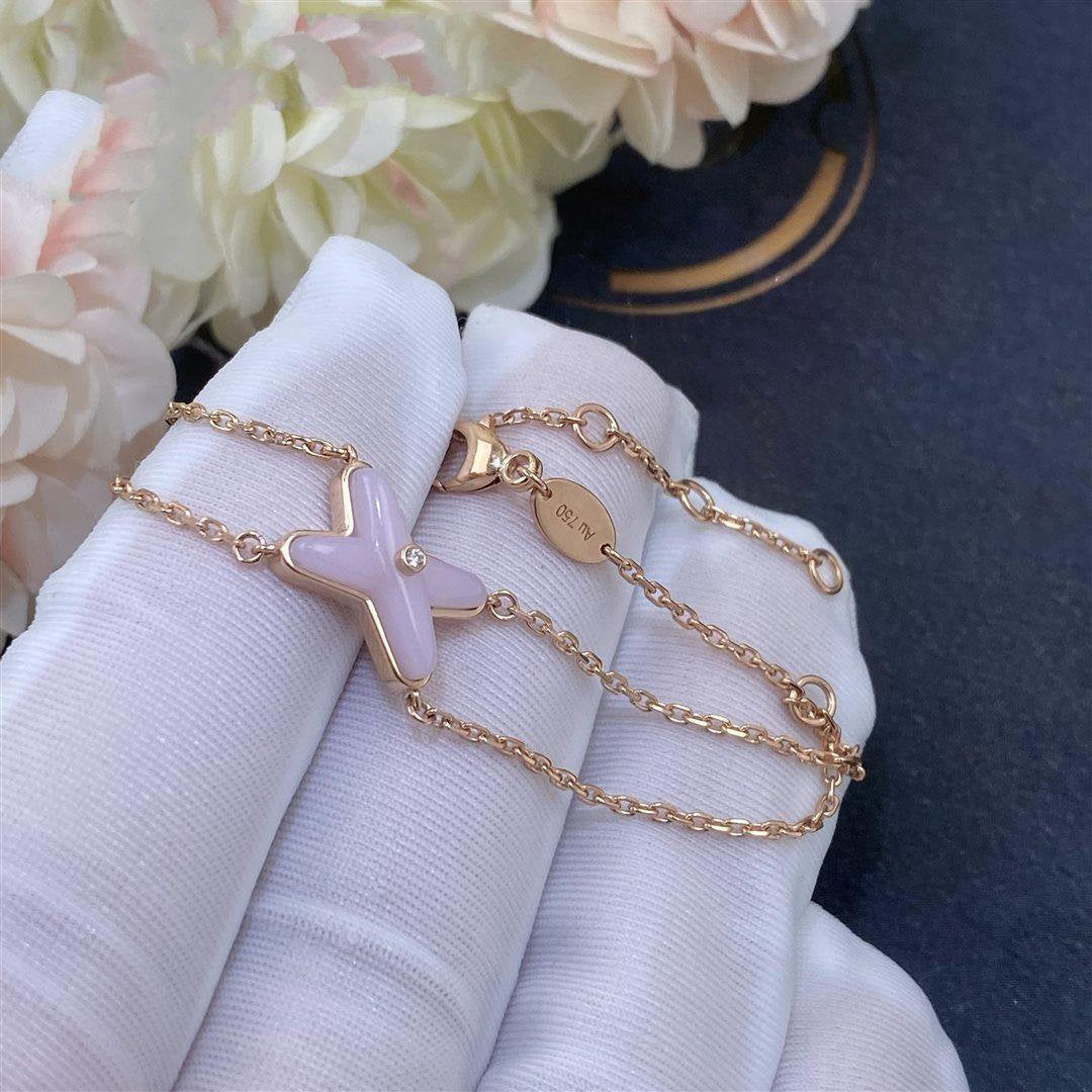 [Clover-Jewelry]JEUX BRACELET PINK MOP PINK GOLD 1 DIAMOND