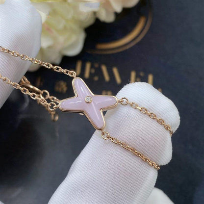 [Clover-Jewelry]JEUX BRACELET PINK MOP PINK GOLD 1 DIAMOND