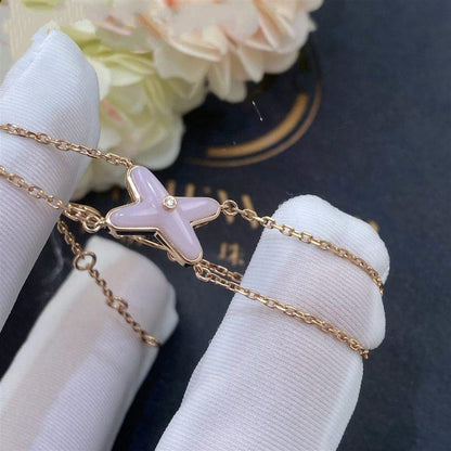 [Clover-Jewelry]JEUX BRACELET PINK MOP PINK GOLD 1 DIAMOND