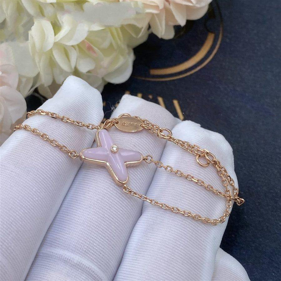 [Clover-Jewelry]JEUX BRACELET PINK MOP PINK GOLD 1 DIAMOND