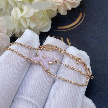 [Clover-Jewelry]JEUX BRACELET PINK MOP PINK GOLD 1 DIAMOND