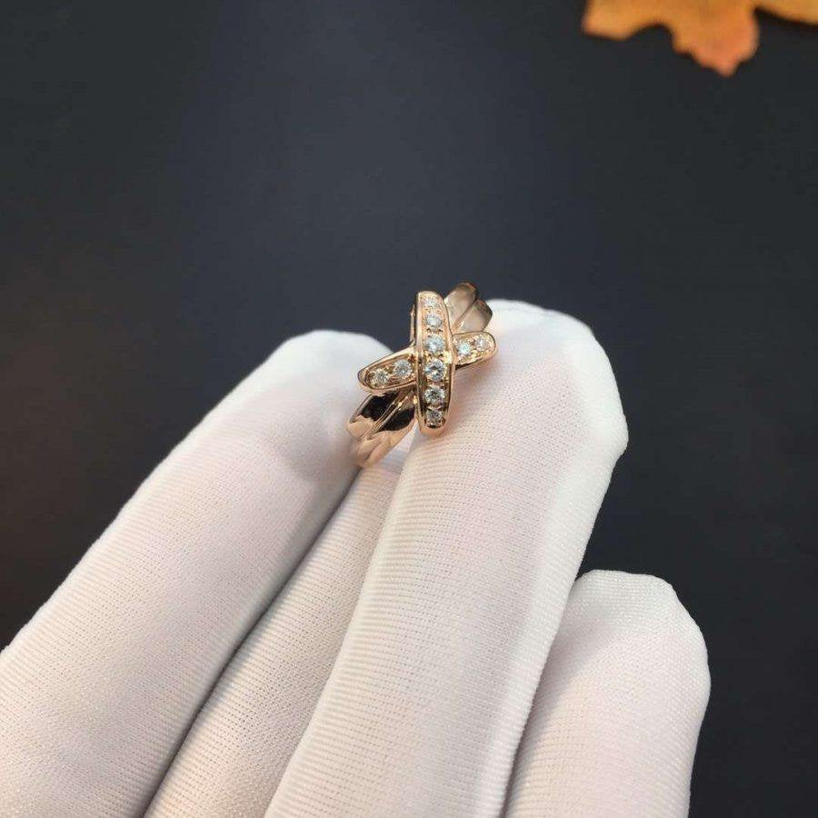 [Clover-Jewelry]JEUX DE PINK GOLD DIAMOND RING