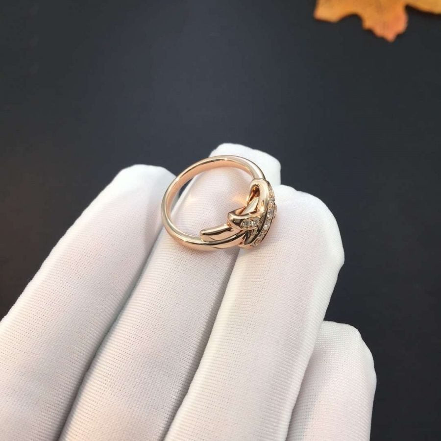 [Clover-Jewelry]JEUX DE PINK GOLD DIAMOND RING