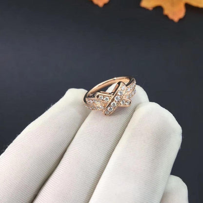 [Clover-Jewelry]JEUX DE RING PINK GOLD DIAMOND