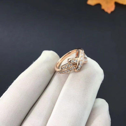 [Clover-Jewelry]JEUX DE RING PINK GOLD DIAMOND