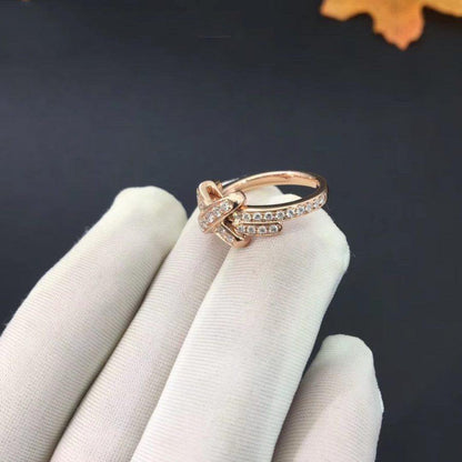 [Clover-Jewelry]JEUX DE RING PINK GOLD DIAMOND