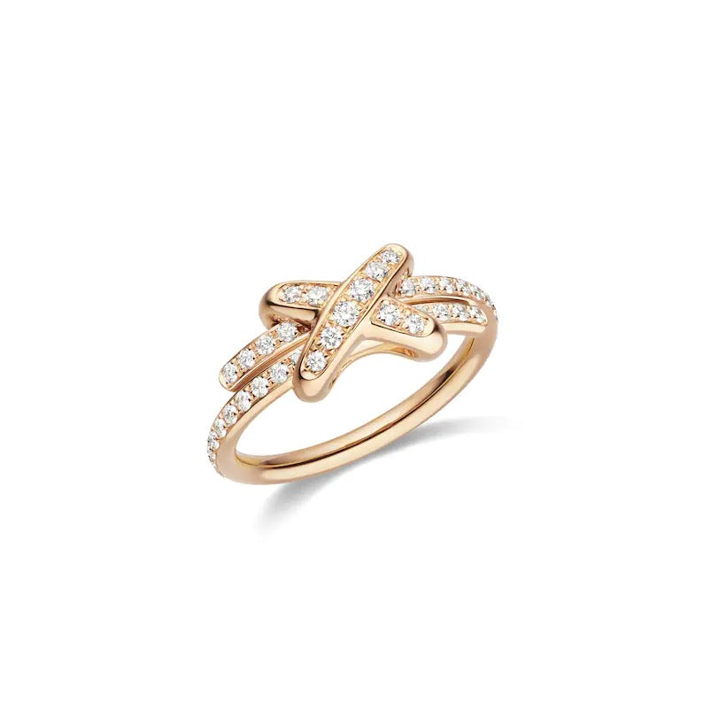 [Clover-Jewelry]JEUX DE RING PINK GOLD DIAMOND