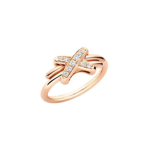 [Clover-Jewelry]JEUX DE PINK GOLD DIAMOND RING