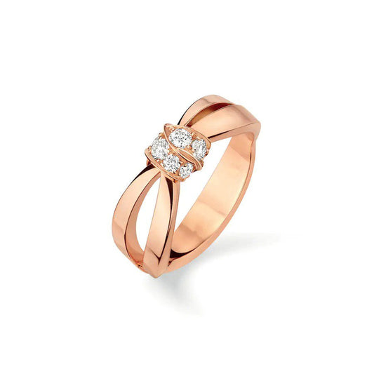 [Clover-Jewelry]LIENS RING PINK GOLD DIAMOND