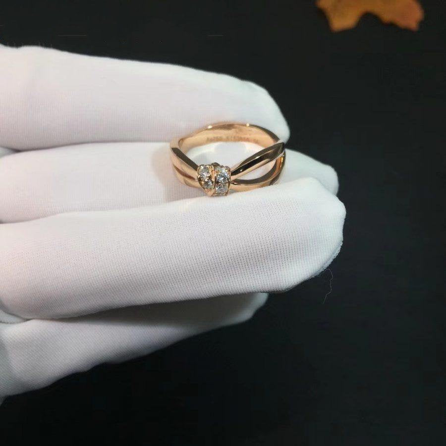 [Clover-Jewelry]LIENS RING PINK GOLD DIAMOND