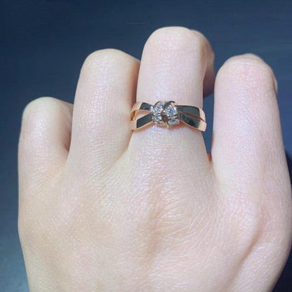 [Clover-Jewelry]LIENS RING PINK GOLD DIAMOND