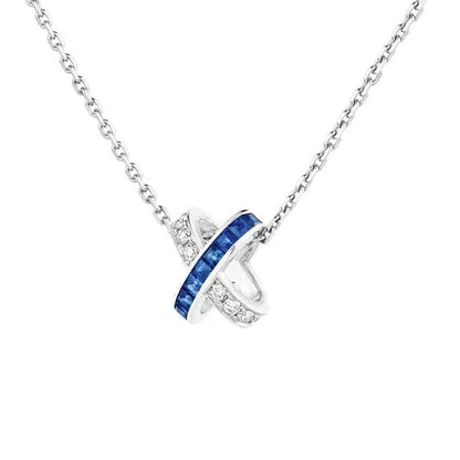 [Clover-Jewelry]LIENS DIAMOND SILVER NECKLACE