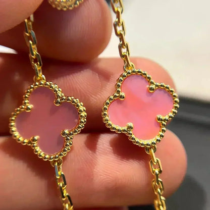 [Clover-Jewelry]CLOVER 5 PINK MOP BRACELET