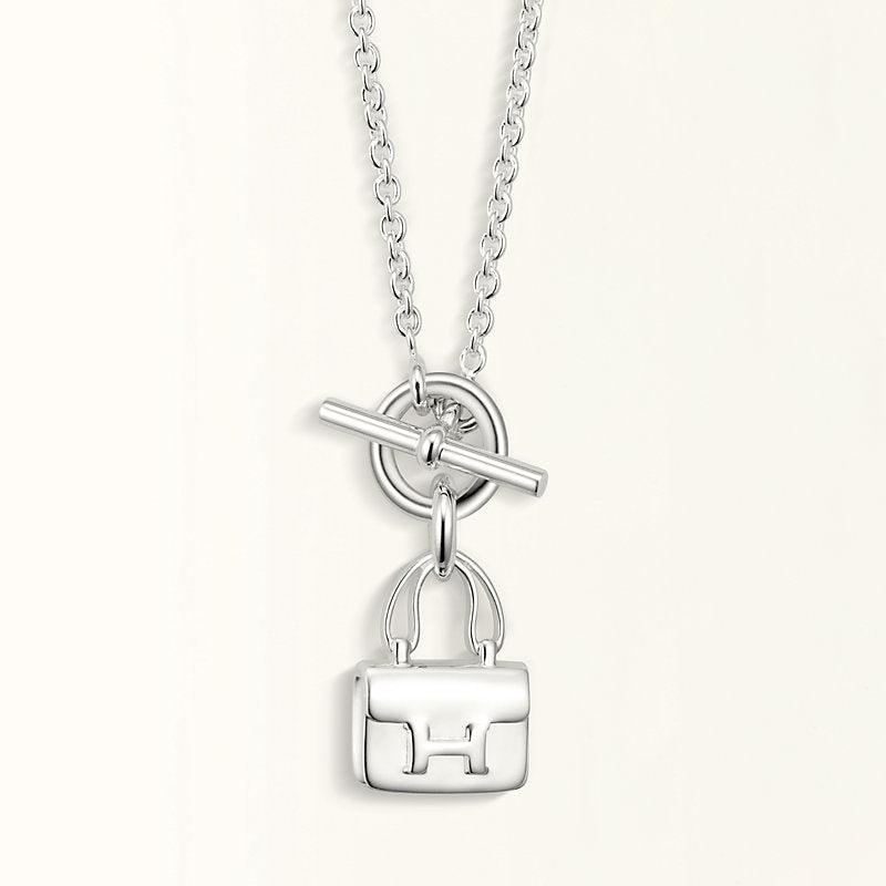 [Clover-Jewelry]POP H PEDANT SILVER NECKLACE