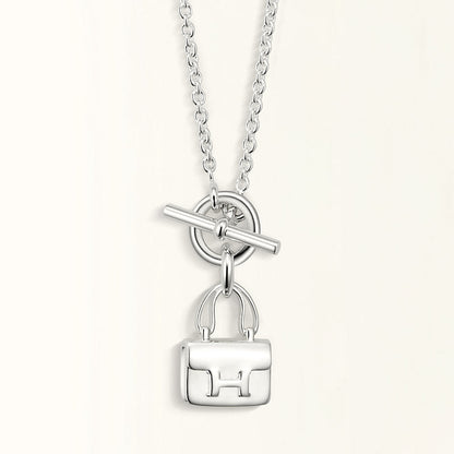 [Clover-Jewelry]POP H PEDANT SILVER NECKLACE