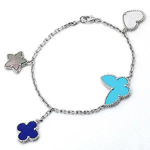 [Clover-Jewelry]LUCKY SPRING SILVER BRACELET 4 MOTIF