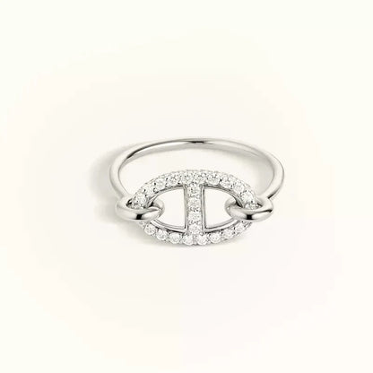 [Clover-Jewelry]RONDE SMALL SILVER DIAMOND RING