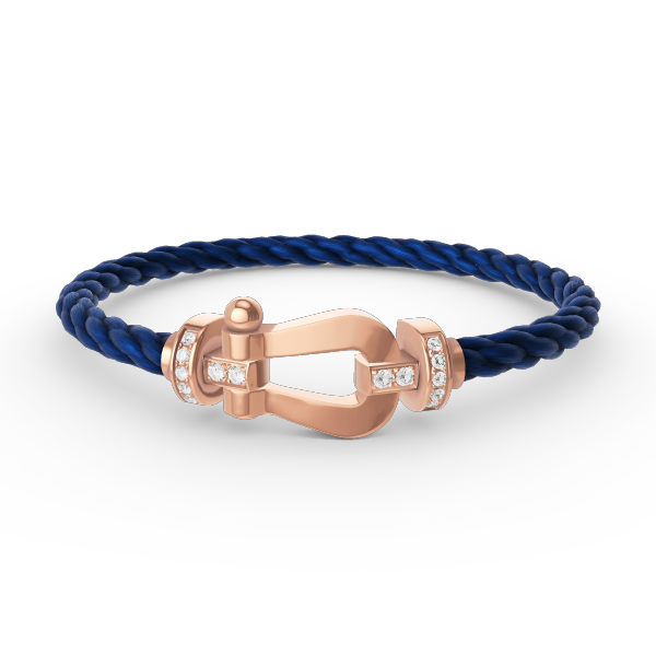 [Clover-Jewelry]FORCE LARGE HORSESHOE HALF DIAMOND BRACELET ROSE GOLD